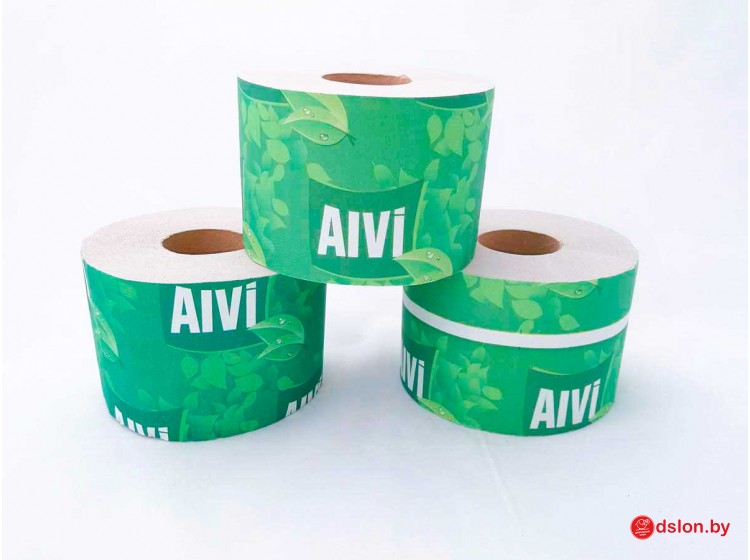 Бумага туалетная "AIVi" однослойная из макулатуры на втулке диаметр 125+-5мм, высота 85+-5мм-180гр, (24 рул/упак) - без оптовой надбавки